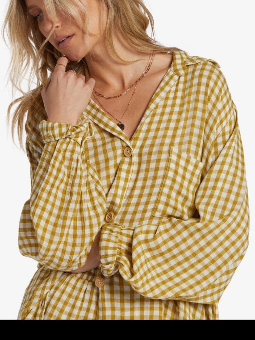 NWT,"SWELL BLOUSE AND SHORTS SET", BY BILLABONG" 💚💛 - Picture 2 of 16